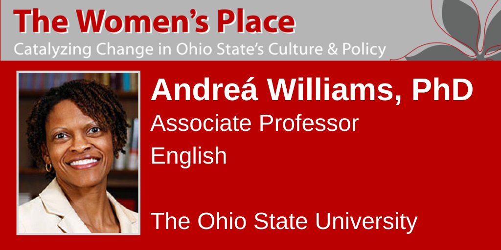 WomensPlaceOSU's tweet image. Dr. Andreá Williams has been appointed as the new #director of The Women’s Place. With an exemplary record of #leadership in DEI work, including receiving the Distinguished Diversity Enhancement Award, she also serves on the university's Task Force on #Racism &amp;amp; Racial Inequities.
