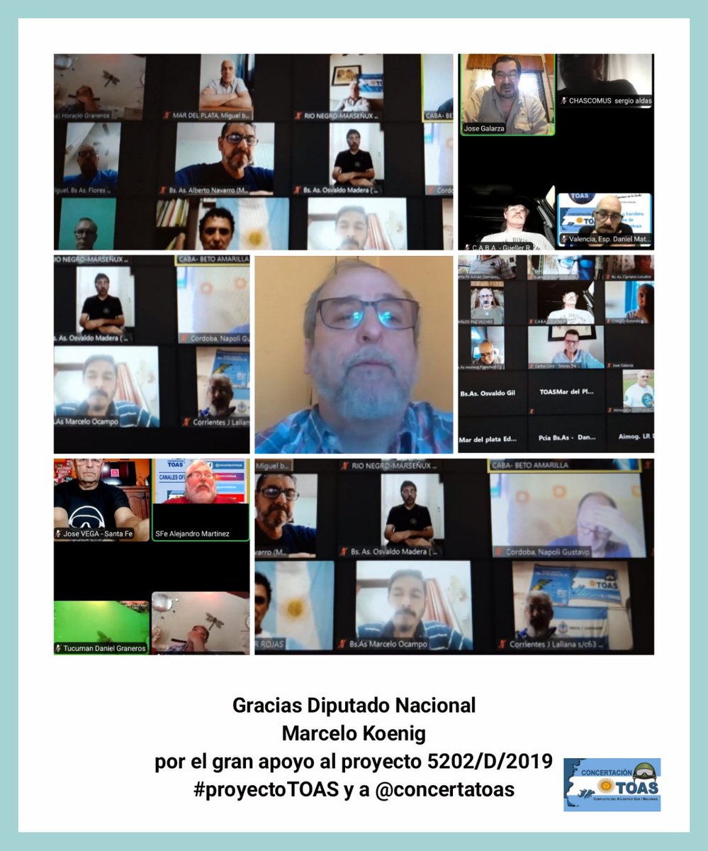 ConcertaTOAS's tweet photo. Gracias por el concreto apoyo realizado Diputado Nacional @MarceloKoenig al #proyectoTOAS
Y a @ConcertaTOAS @DiputadosAR @SenadoArgentina @alferdez @joseluisgioja @eduardofvaldes @FrenteDeTodos @SergioMassa https://t.co/KV4EHLGpPN