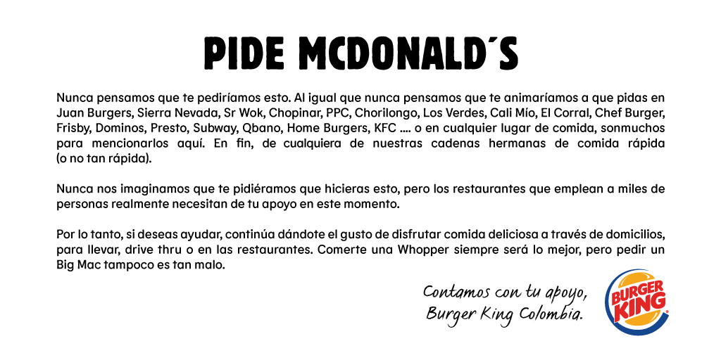 BurgerKingCol's tweet photo. Nunca pensamos que te pediríamos esto. https://t.co/4uZ9fVQ7iD