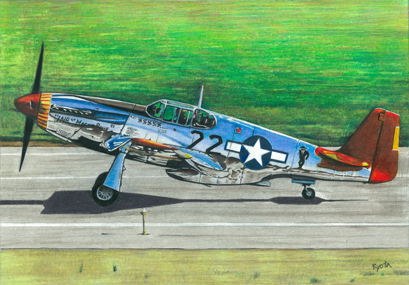 飛行機画旧作シリーズその1 今から10年前、2010年7月に描いた飛行機画