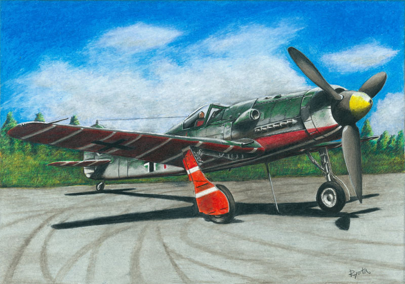 飛行機画旧作シリーズその1 今から10年前、2010年7月に描いた飛行機画