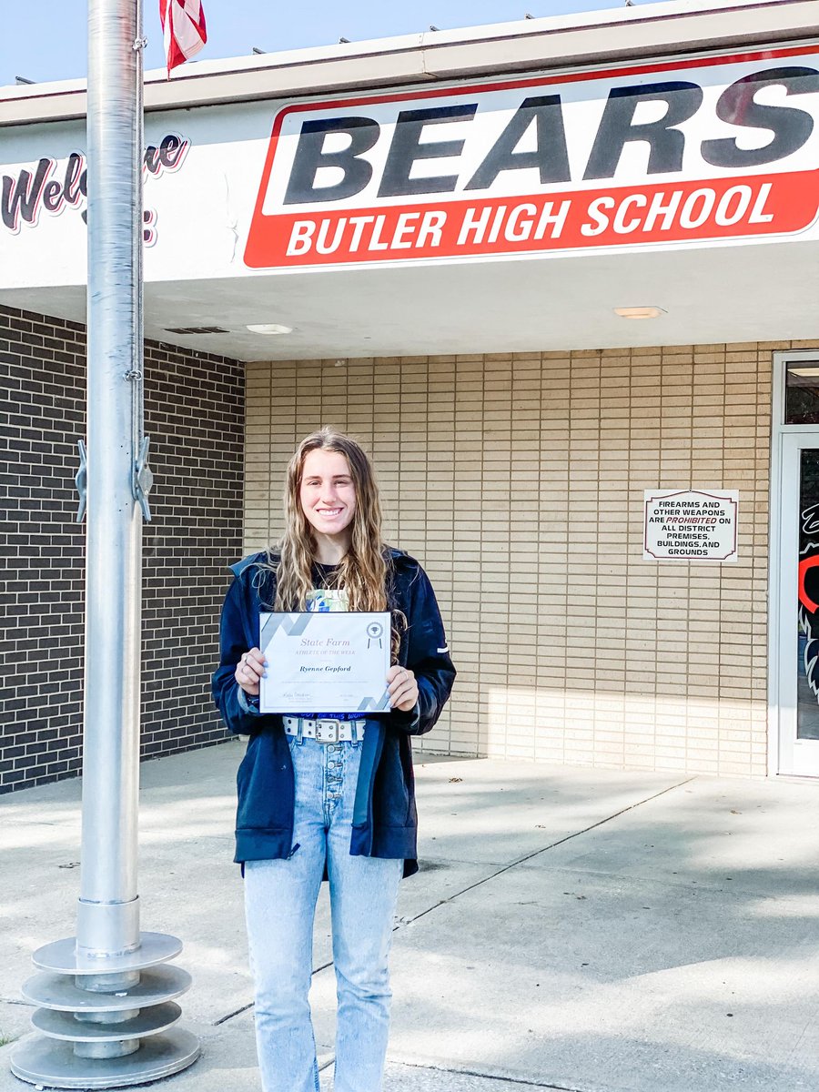 ButlerHSBears's tweet photo. Congratulations to the athletes who were awarded the State Farm Athlete of the Week during fall sports season. https://t.co/YbsOyrPz3M