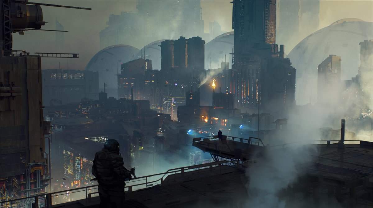 Mega City One by Layne Johnson. 
artstation.com/laynejohnson