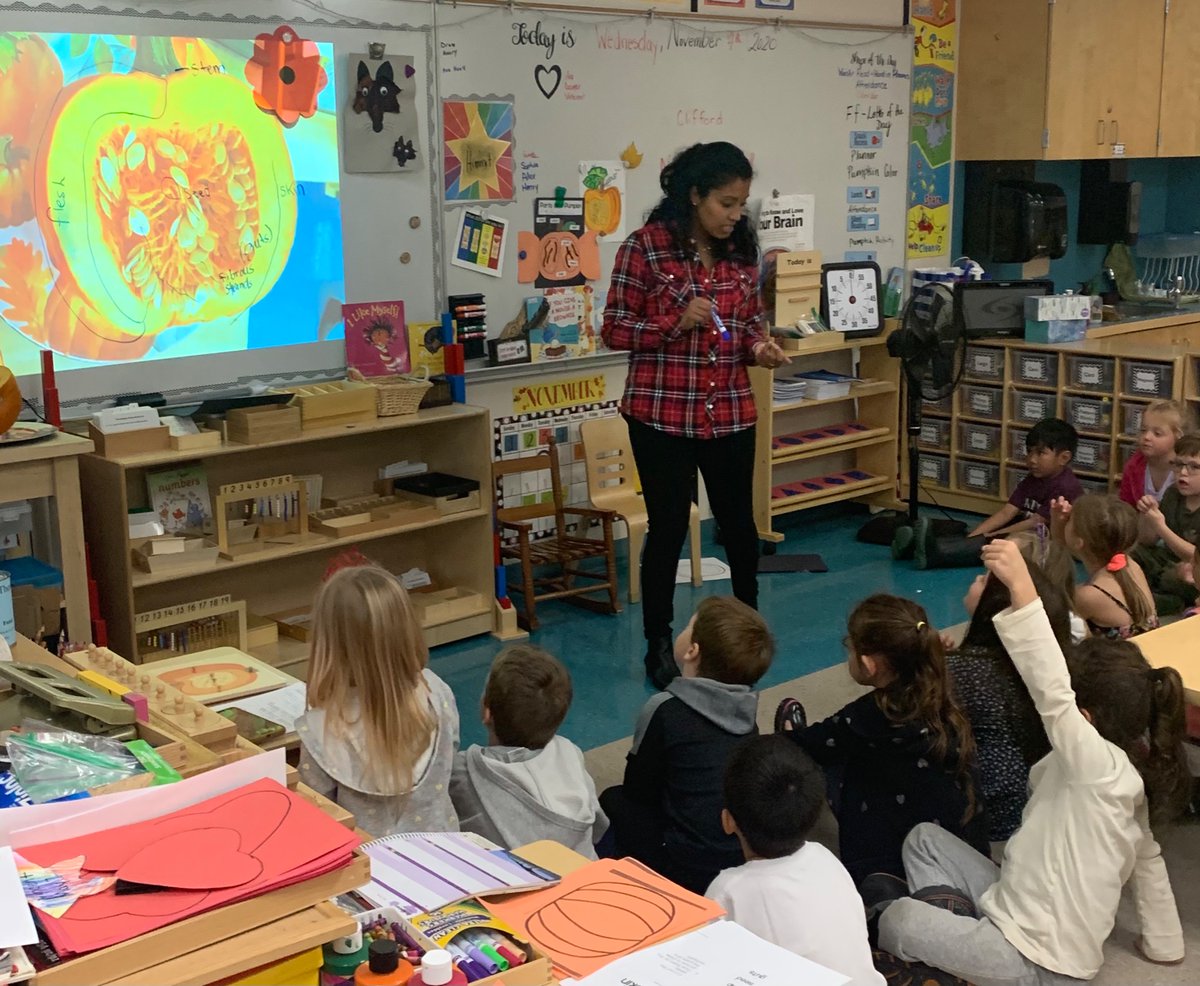 MelissaHannah5's tweet photo. Teaching parts of the pumpkin #montessori #dissection #science #pumpkinexploration #Kindergarten #gradeone @HammondSD42 @sd42news https://t.co/q9oKcCIO6Q