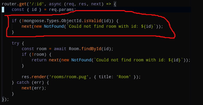henrikabel's tweet photo. I would love to do something like this in .pre('findById') but .pre('findById'), for some reason, never gets called π€
#100DaysOfCode #CodeNewbie #javascript #nodejs #expressjs #mongoosejs https://t.co/PDsCTM79X0
