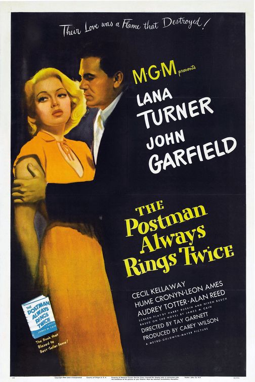  #Noirvember film #4 was THE POSTMAN ALWAYS RINGS TWICE (Tay Garnett, 1946): One of my earliest memories of noir is one that follows the rules straight down the line. Perfect.