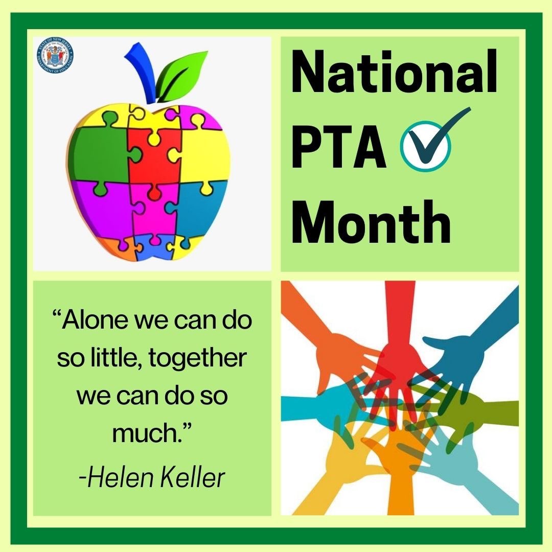 November is National PTA Month! On behalf of the NJDOE, thank you to the PTA committees state and nationwide for your selfless involvement and contributions to our students. "The largest volunteer child advocacy association in the nation" #PTAProud🌟