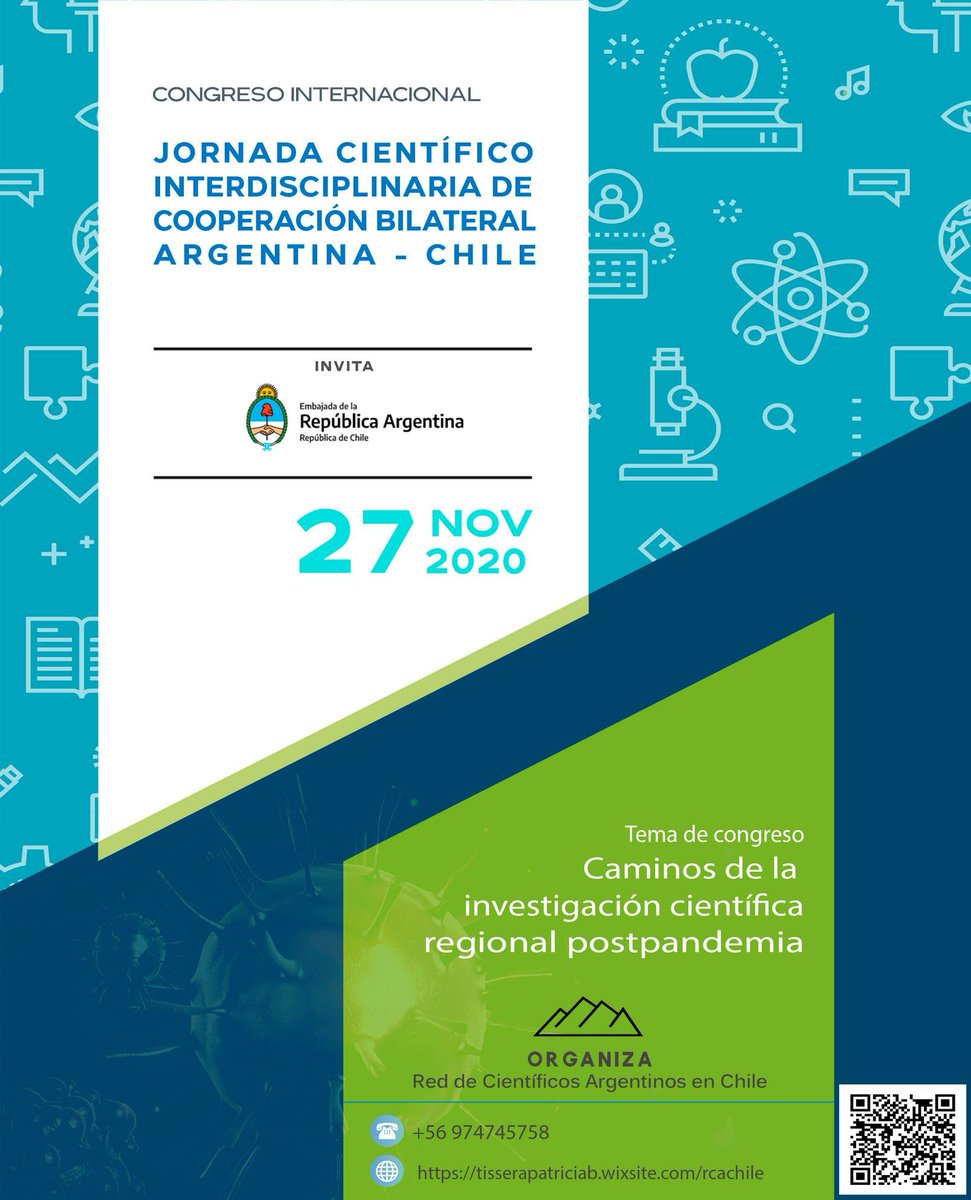 navarrofederico's tweet photo. El último viernes de noviembre realizaremos una jornada científica de cooperación Chile-Argentina, con temas como salud mental y coronavirus, internet de las cosas, investigación científica en tiempos de pandemia, políticas científicas regionales, entre otros. https://t.co/jqfeldx2Ov