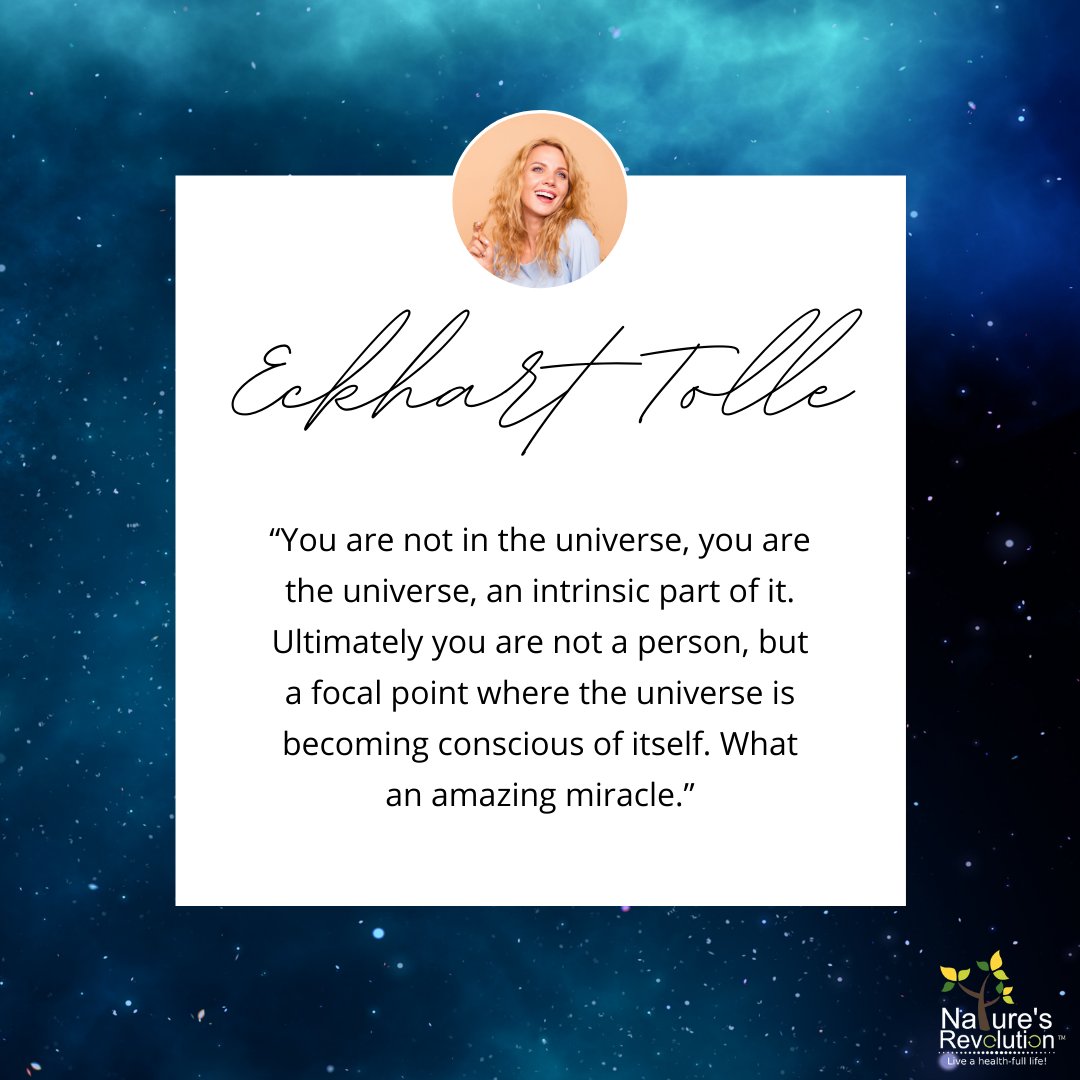 “You are not in the universe, you are the universe, an intrinsic part of it. Ultimately you are not a person, but a focal point where the universe is becoming conscious of itself. What an amazing miracle.” #health #wellness #nutrition #naturesrevolution⠀
#weightloss #healthy