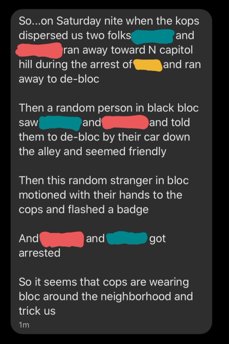 userjame's tweet image. HEADS UP #DENVERPROTESTS

🚨🚨KOPS IN BLOCK🚨🚨

2 People who were arrested Saturday night were mislead by undercovers dressed as protestors after leaving the Capitol. 

STAY TIGHT 
STAY TOGETHER