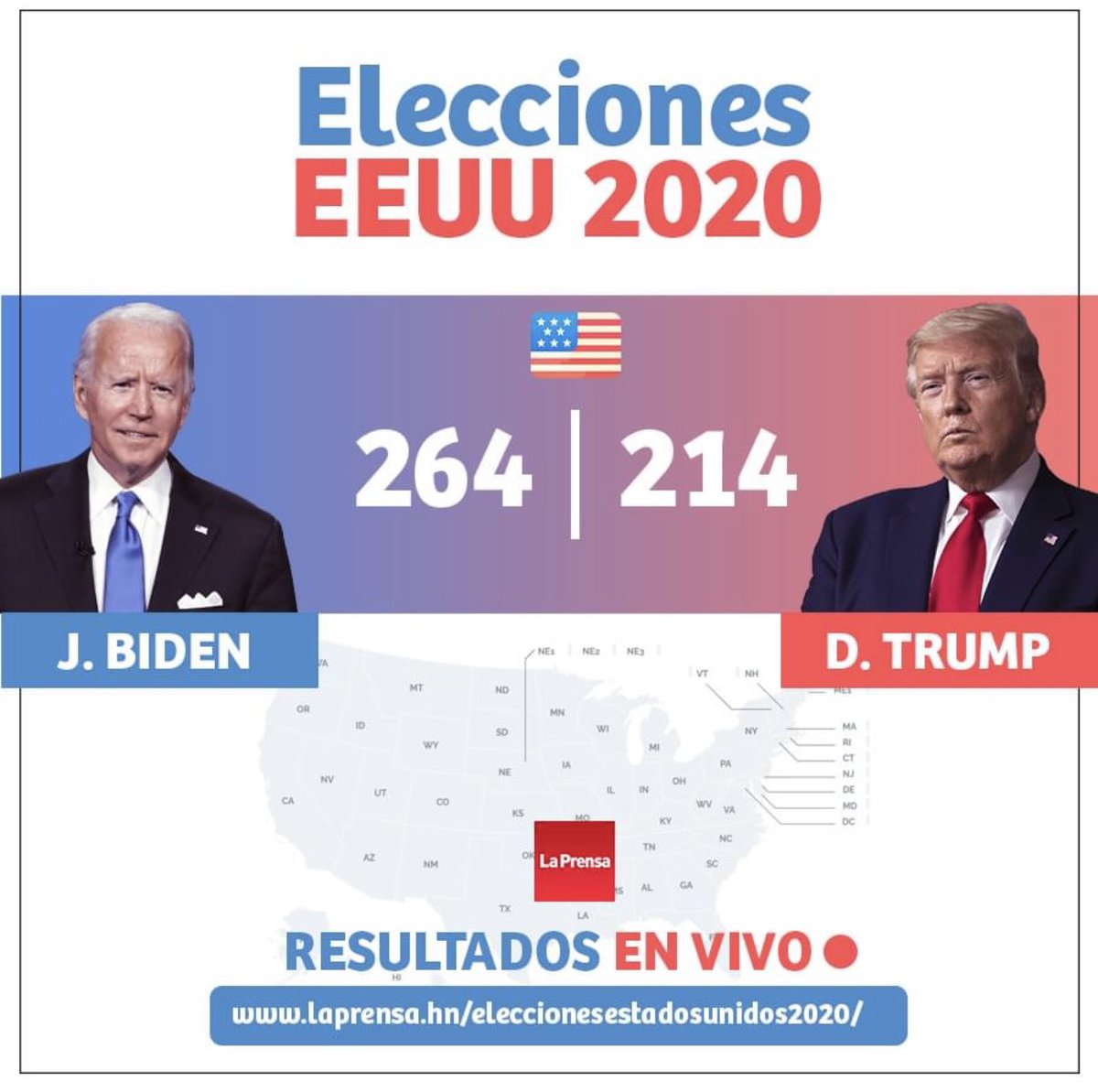 VisionTV_Ol's tweet photo. #Elecciones2020 Biden gana en Michigan y queda a seis votos de la presidencia de EEUU https://t.co/hqycwUzSJ6