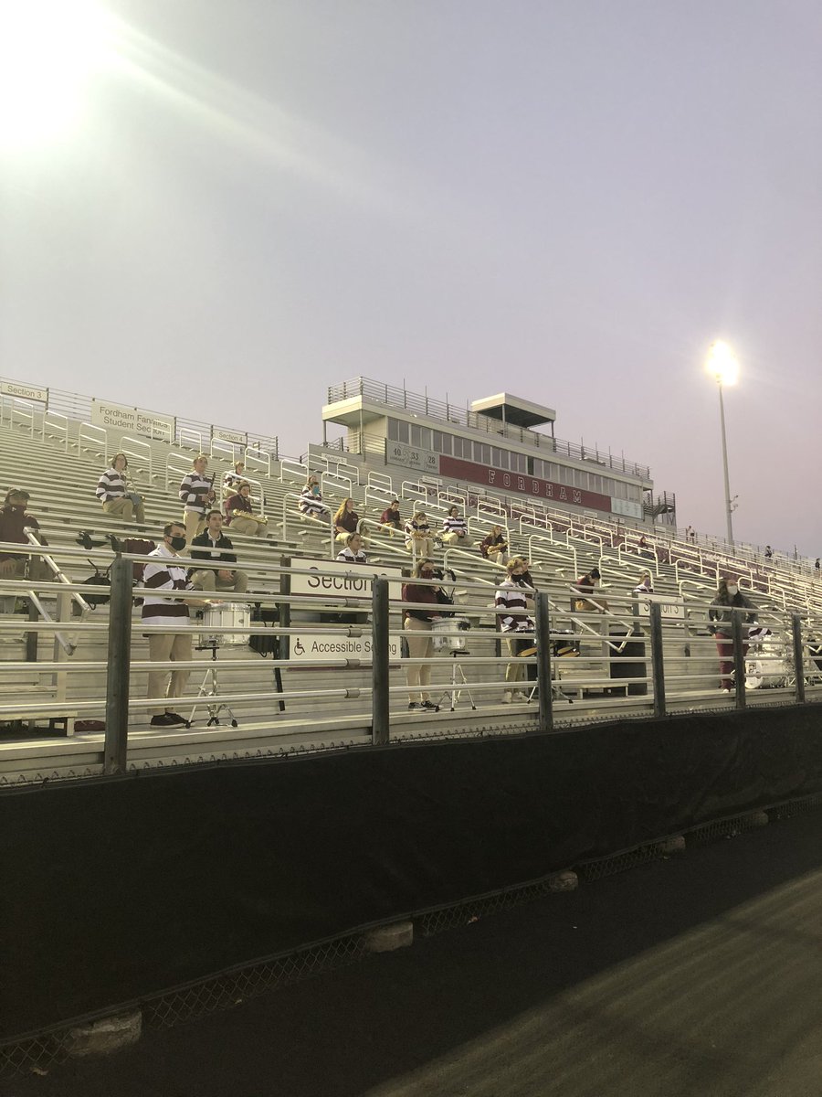 Video shoot underway with <a href="/fordhamband/">Fordham University Pep Band</a> tonight! They may not be there in person, but their performances will be heard throughout Rose Hill Gym this year for <a href="/FordhamMBB/">Fordham Basketball</a> and <a href="/FordhamWBB/">Fordham Women's Basketball</a> ‼️