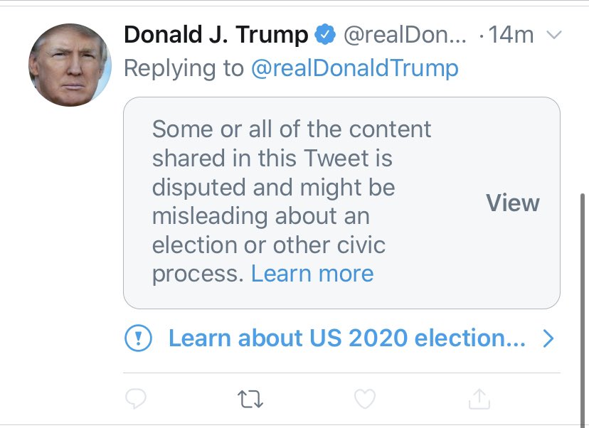 Taking a moment to remember how truly insane it is that a privately-owned website is forced to censor the President of the USA because he keeps posting false claims about an election
