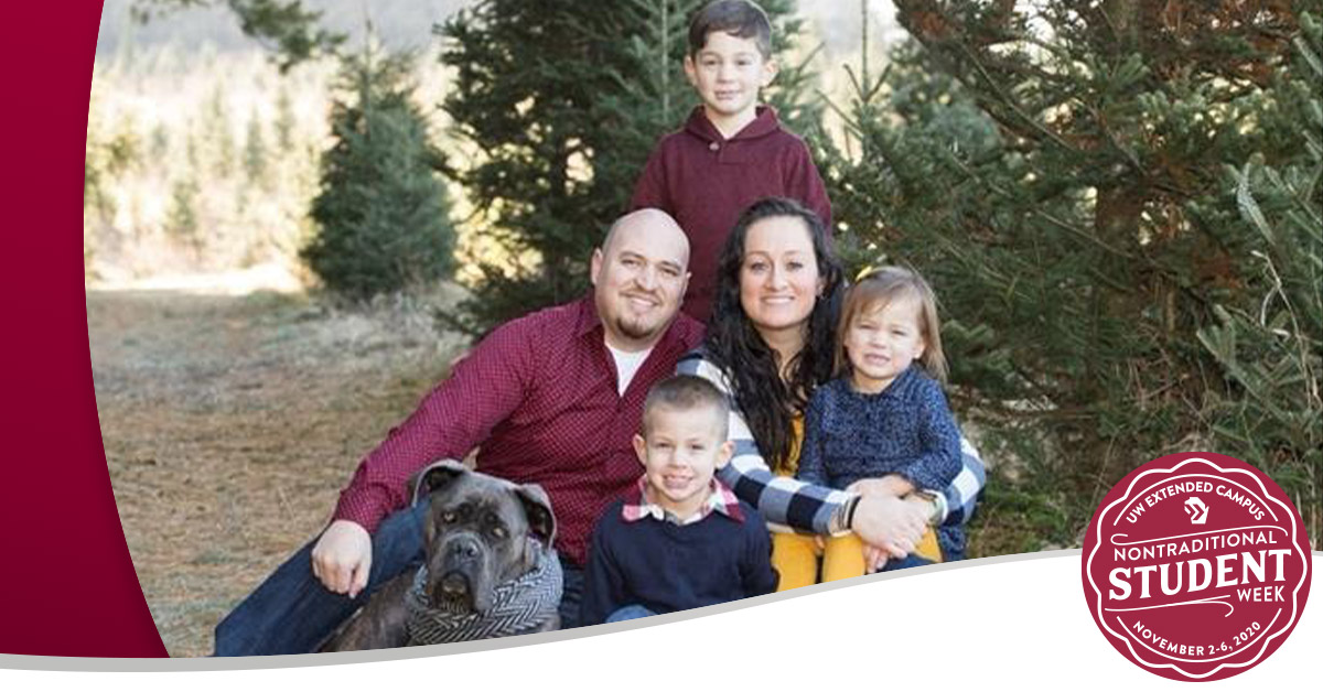 UWExtCampus's tweet photo. “My children are small but I know they will always remember their mom being a lifelong learner.” @UWGB UW HIMT student, Michelle 
#NonTraditionalStudentWeek #OnlineLearning #HIM #HIT https://t.co/x5iQbgNycc