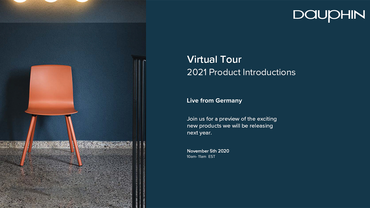 Join us for a sneak peak of our 2021 introductions, live from Germany. Highlights include Cempa outdoor and new indoor poly colors, new bases for Averio chairs and tables, innovations for Adjust and Sync2 task chairs and Bosselino, a new acoustic pod. lnkd.in/egeekKb