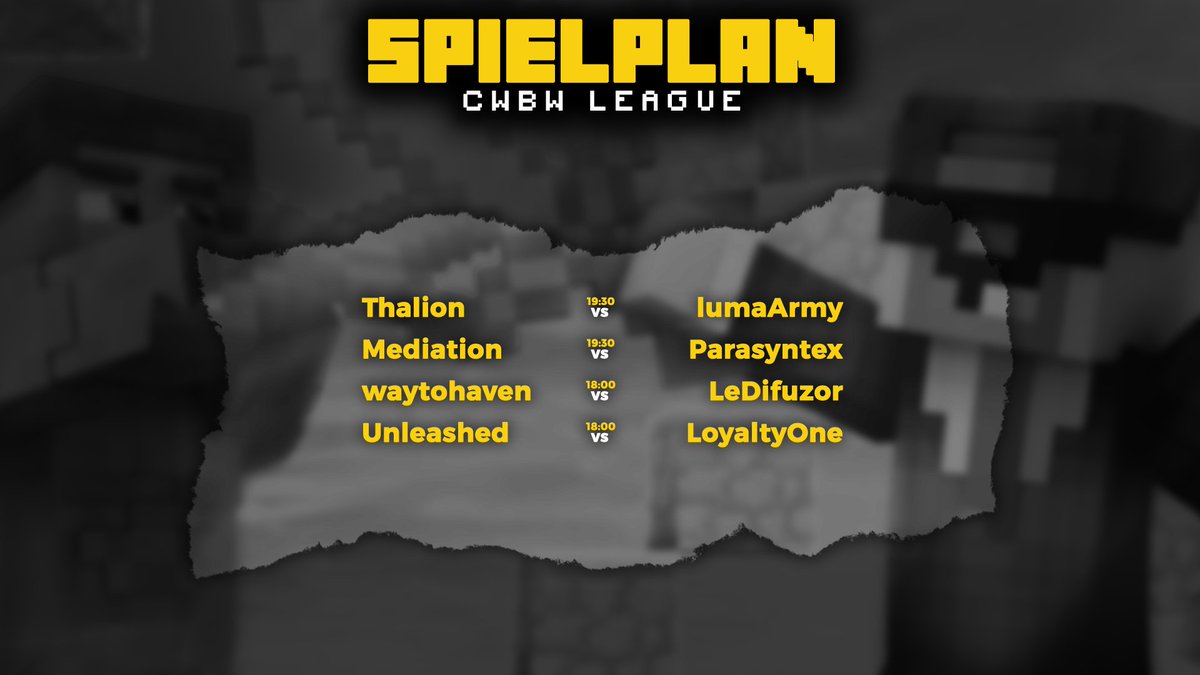 ⚔️ 9. SPIELTAG ⚔️

Ihr könnt auf das Ergebnis eines Clanwars tippen, indem ihr den #Clannamen des Winners schreibt. Derjenige mit den meisten richtigen Ergebnissen gewinnt am Ende 2 Monate Supremium. Den Ausgang der Clanwars findet ihr auf cwbwleague.de.