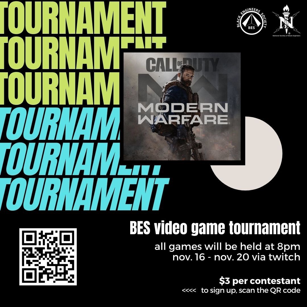 BES_UMCP's tweet photo. waiting for the perfect opportunity to bust out the new PS5 ? well wait no more!! BES is hosting a call of duty VIDEO GAME TOURNAMENT on nov 16! compete with your friends for the chance to win a huge prize! register by nov 13 using the qr code above https://t.co/qnQtGRIBaN