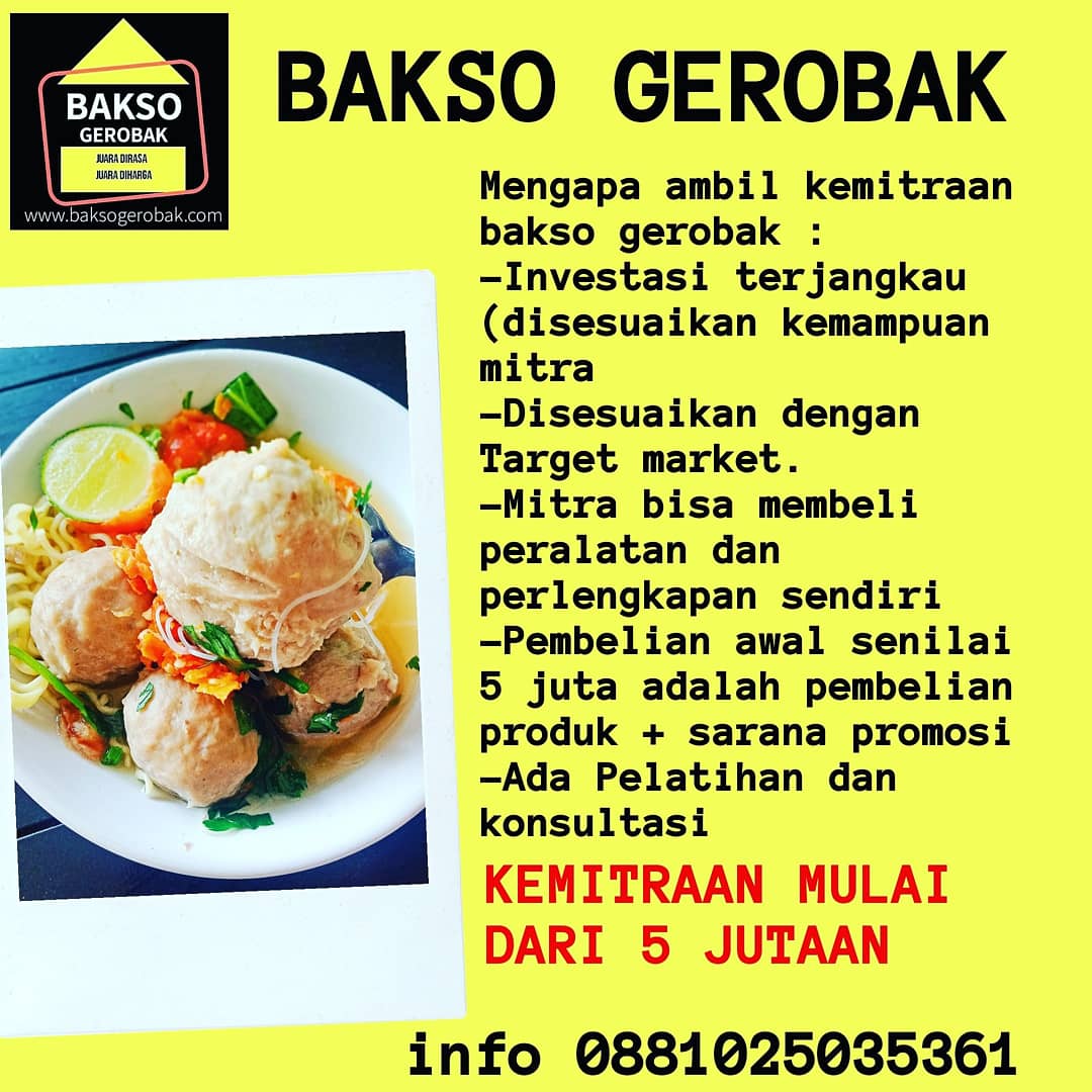 BGerobak's tweet photo. Selamat pagi 
Bagi yang cari kemitraan yang tidak musiman dan digemari semua kalangan dgn biaya kemitraan terjangkau mulai dari 5  jutaan sudah bisa punya usaha bakso kekinian bagi yg suka jualan aja ada paket reseller mulai dari 300 ribuan sdh bisa  dapat harga  reseller ayoo.👇 https://t.co/YTkWfg33pB