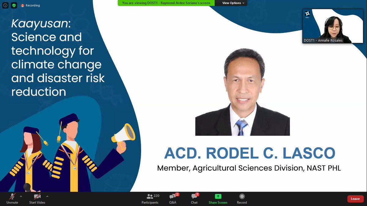 dostregion1's tweet photo. 3rd Speaker | Kaayusan: Science and technology for climate change and disaster risk reduction
Academician Rodel C. Lasco
Member, Agricultural Sciences Division, NAST PHL
@nastphl
#NASTDOST1SB2020 #PilipiNAST
#NSTW2020
#DOST1NSTW2020
#ScienceForThePeople
#DOSTPH https://t.co/lFR0X4zIFJ