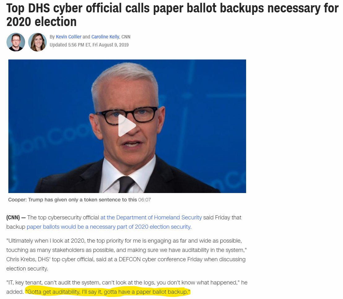 Man.....The DHS really cares about paper ballots this year.....