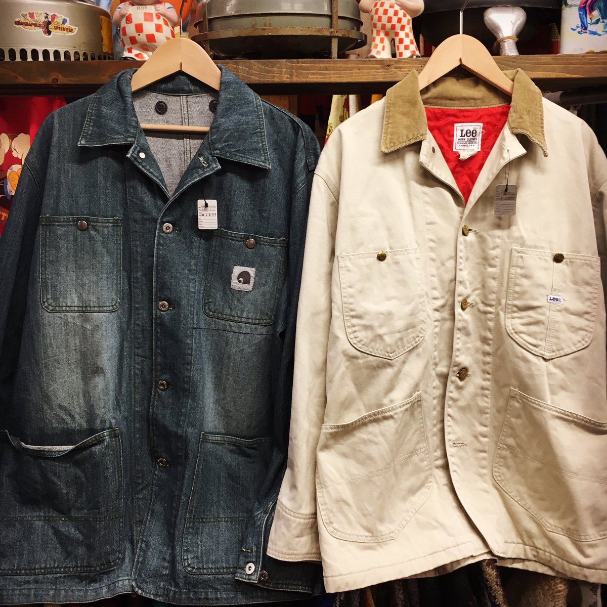 ucsbeamstaff's tweet photo. .
古着屋BEAMオープンしました。
.
 #カバーオール
 #lee
¥5999+税
 #nutsandbones
¥4999+税
.
 #古着屋BEAM #古着屋 https://t.co/ojR5cxsQAb