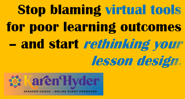 karenhyder's tweet photo. #elearning #virtualclassroom #vilt #elearningindustry #producer #comptia #learningguild #blendedlearning #webinar #virtual https://t.co/tBGRt25Pr0
