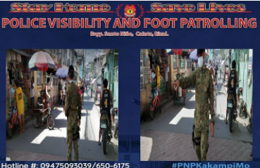 Cainta_MPS's tweet photo. At about 11:30AM of November 03, 2020  PSSg Arnel M Comendador  established police visibility at the same time conducted foot patrolling . 
#PNPPATROLPIan2030
#INSTITUTIONALIZED
#TeamPNP
#WeServeAndProtect
#PNPKakampiMo
#TeamCALABARZON
#PNP4A
#TatakManongEnteng https://t.co/bkijcGGXMs