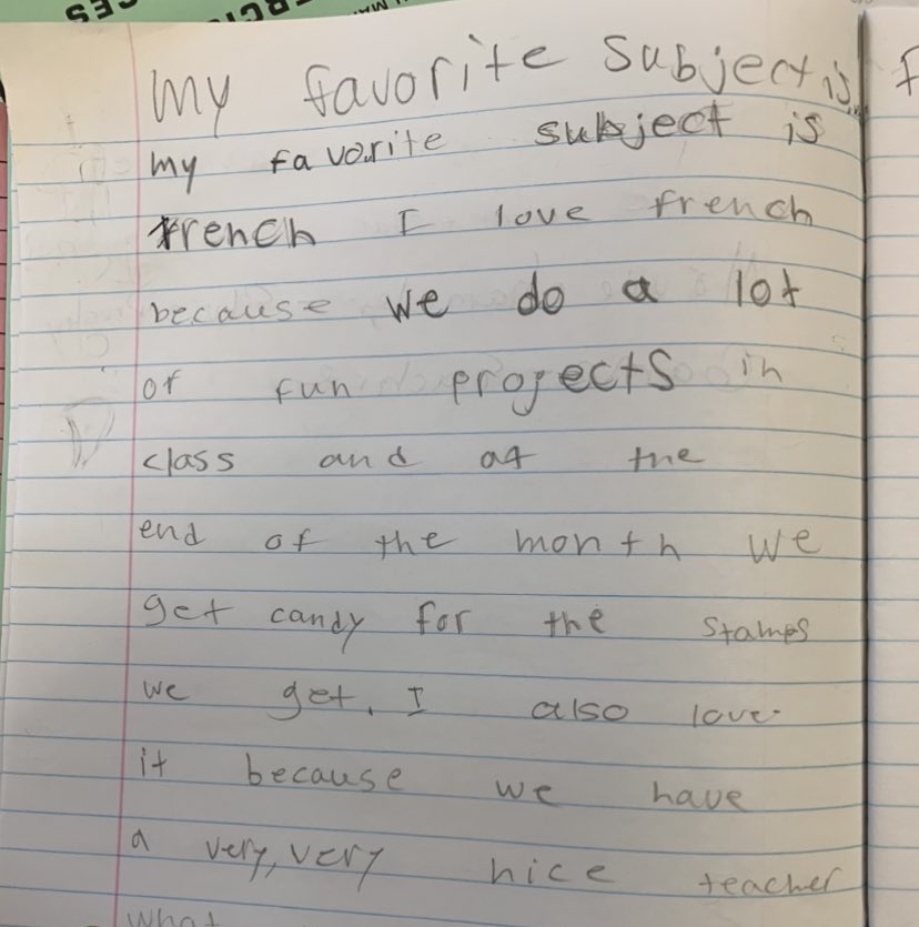 “My favorite subject is French... “ ☺️ #teachertwitter #teacherlife #lovemyjob