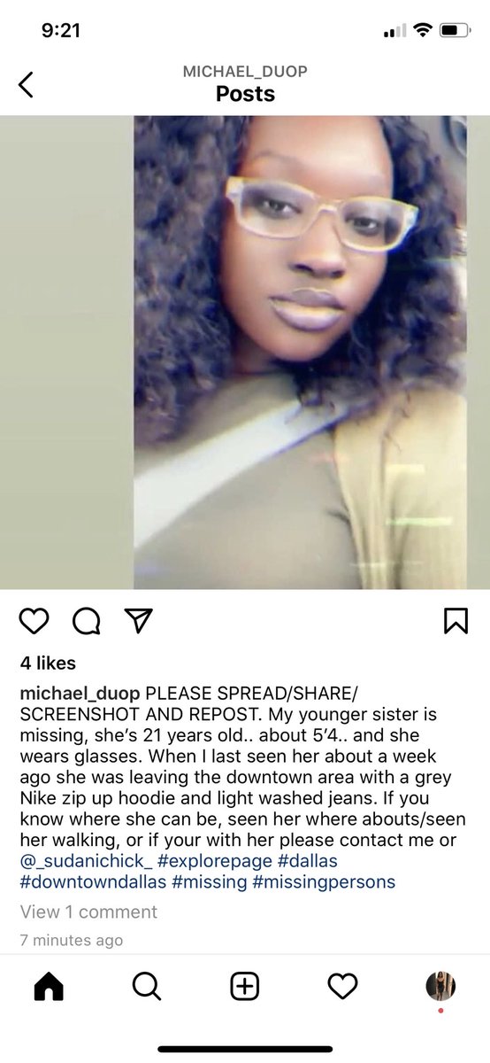 sama303's tweet photo. Retweet please, she was last seen downtown Dallas. 🙏🏾 https://t.co/ejXucjlMWB