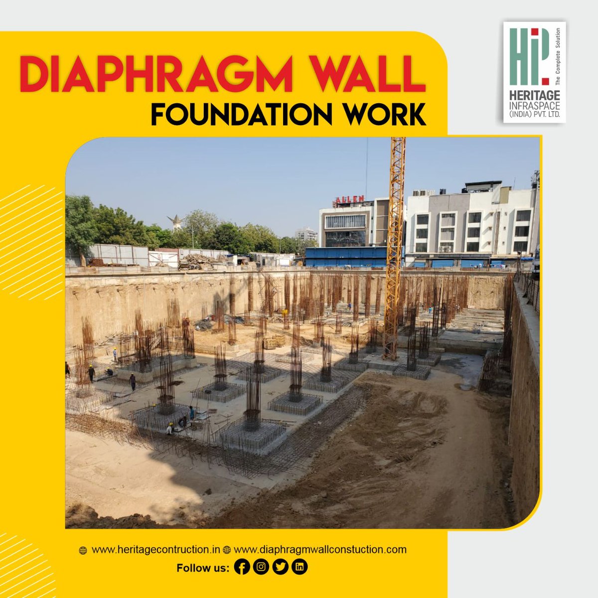 heritageuae's tweet photo. "Use the best possible materials, and reveal the quality of these materials and the craftsmanship of their assembly."
Foundation Work - Pioneer in constructing Diaphragm Wall.
#HeritageInfraSpace #Construction #CivilEngineering #Diaphragmwall #Diaphragm #DeepBasements https://t.co/9IBXL8c3pH