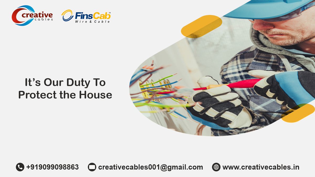 creativecables1's tweet photo. It's our Duty to Protect The House.

#haryana #gurugram #faridabad #rohtak #panipat #ambala #noida #sonipat #cables #cablewrap #cabling #electrical #electricalwiring #electricianlife https://t.co/e1oC5i5jr2