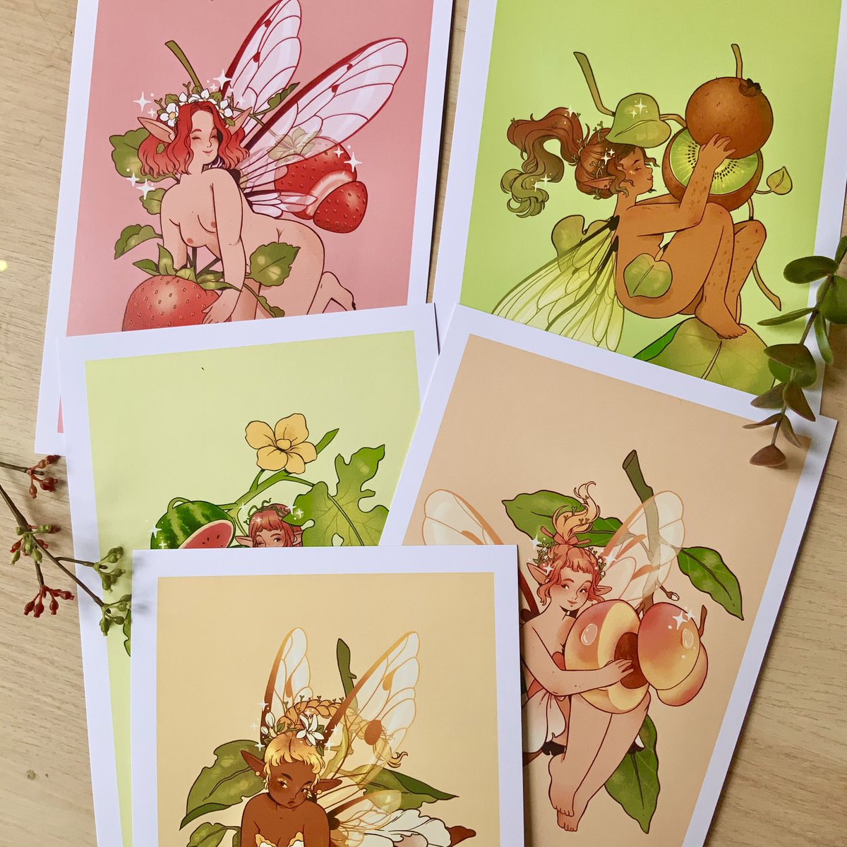 Just discovered a secret bunch of fruit fairy prints!! ive restocked all of them in my store ✨? 