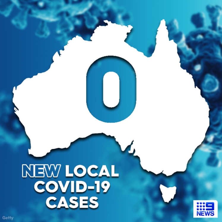 9NewsSyd's tweet photo. Australia has officially recorded a day with ZERO community transmission of COVID-19. 🍩

It comes at the same time the global tally racked up its highest daily loss of life.

World cases: https://t.co/IEjTsOljhQ https://t.co/WrpO9Rsal4