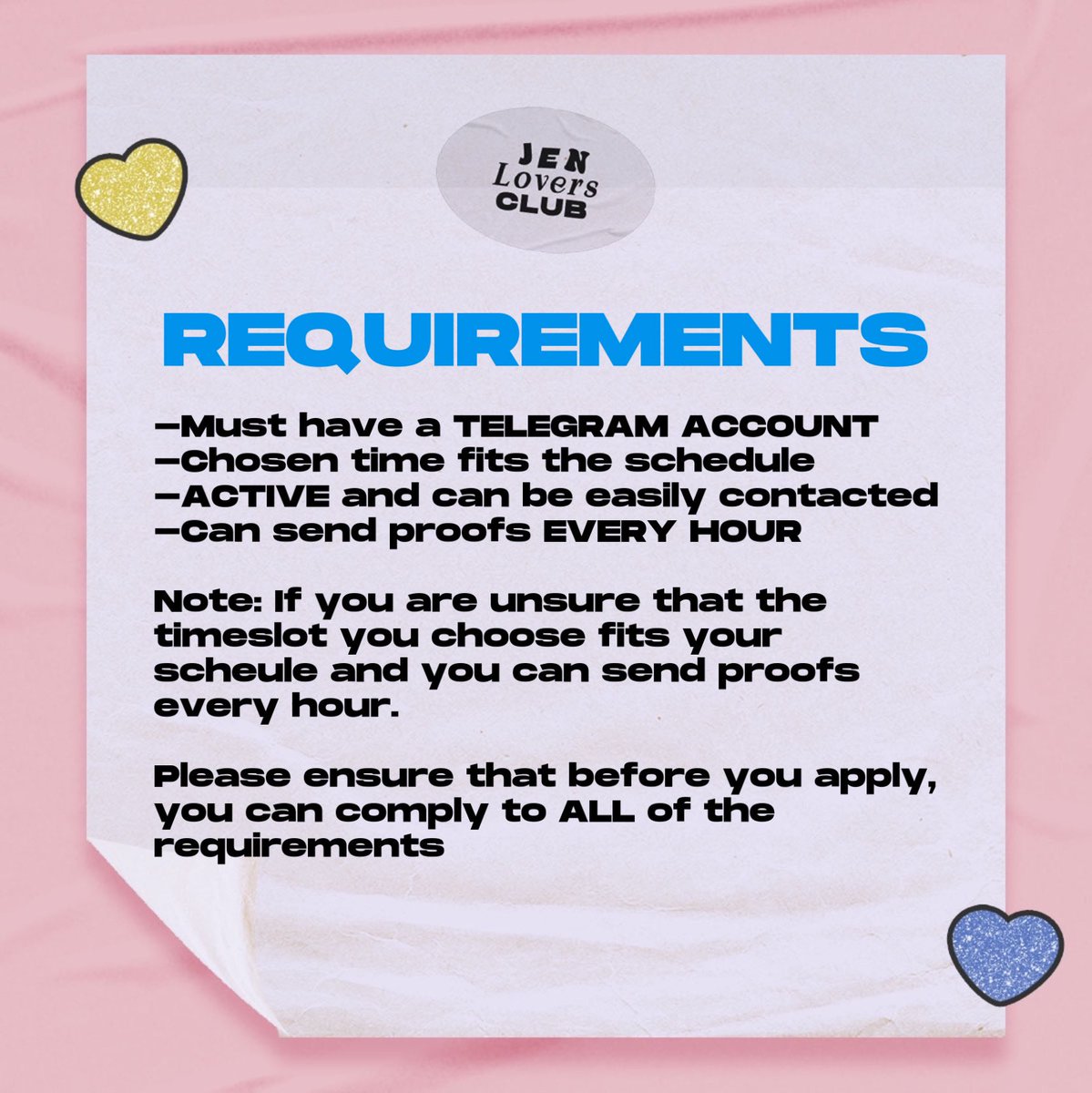 JenLoversClub's tweet photo. [🐶] STREAMING TEAM RECRUITMENT FOR RESONANCE PT. 2

✅WORLDWIDE
✅THERE ARE TIMESLOTS
✅CAN SEND PROOFS EVERY HOUR
✅TELEGRAM ACCOUNT

Form: https://t.co/HF6nPf6gTq

#NCT #NCT2020 #NCTDREAM https://t.co/Gsv3LEsfiG