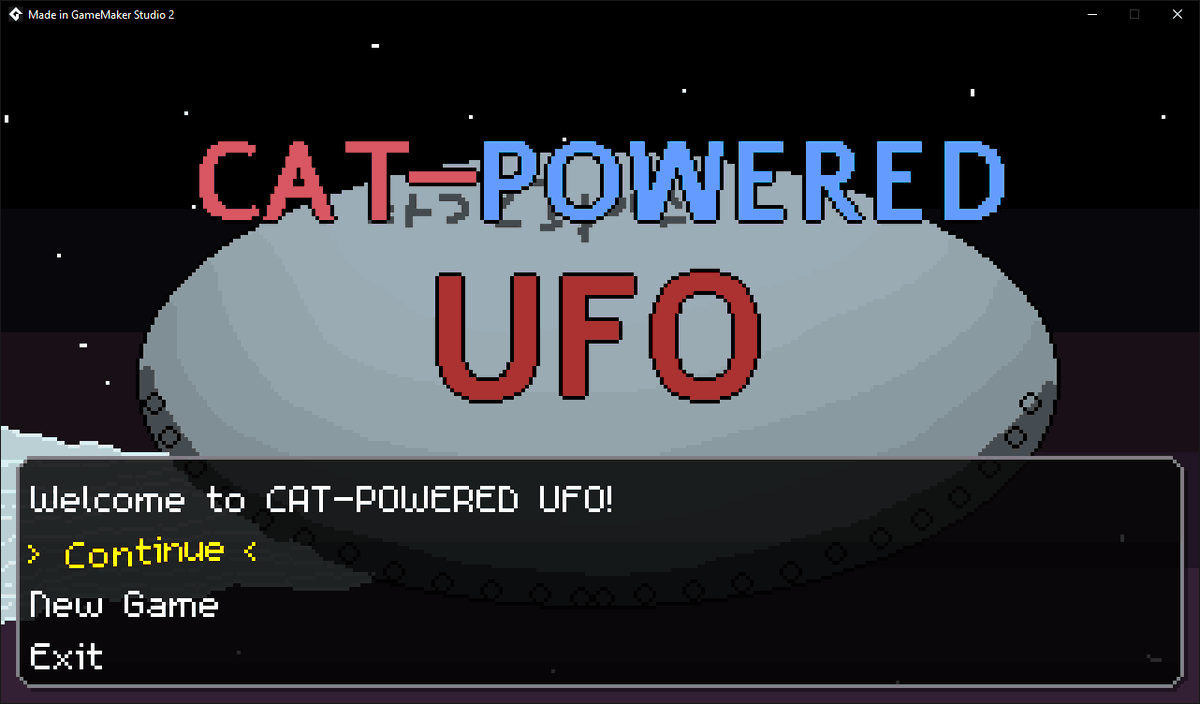 DeiosG's tweet photo. A New Version of Cat-Powered UFO is out now!  :D
I'd really appreciate some feedback!
https://t.co/95OBNN6Kbx
You can now save and load the game!  ;)

#IndieGameDev #indiegames #indiegame #indiedev https://t.co/W27azCK0Mr