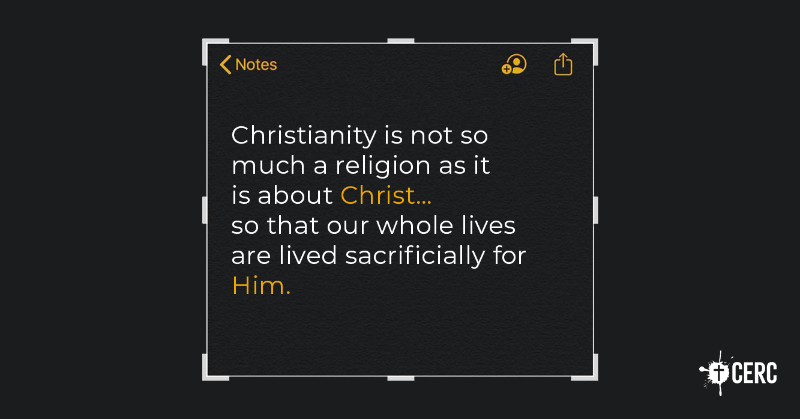 cercmalaysia's tweet photo. "Christianity is not so much a religion as it is about Christ... so that our whole lives are lived sacrificially for Him."
#SermonBite #StayAtHome #WatchASermon