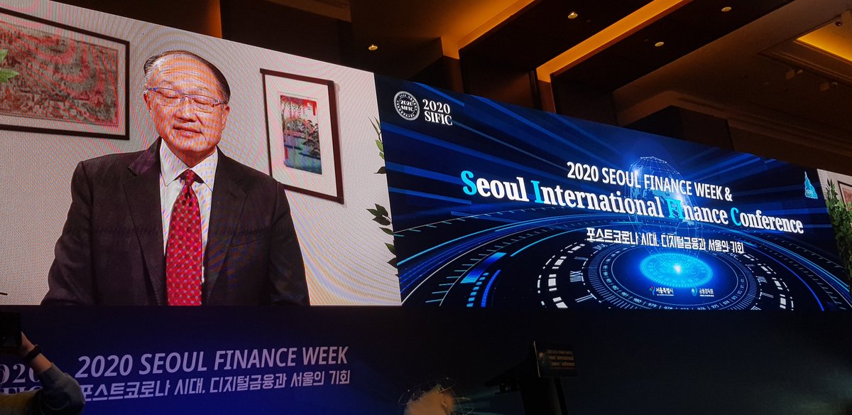RwandainKorea's tweet photo. In his keynote address during the 2020 Seoul International Finance Conference #SIFIC, Jim Yong Kim, the former President of the World Bank commended Rwanda for the efficient response measures to COVID-19, that resulted in keeping the rates of infections and deaths relatively low. https://t.co/YhzK8reojT