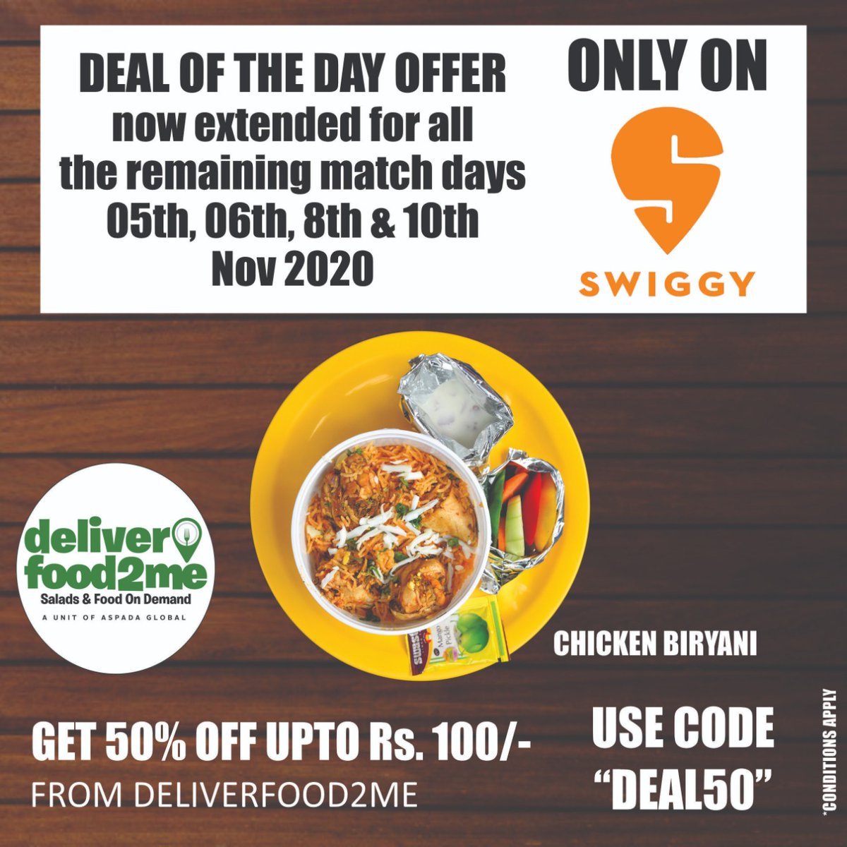 yerapathi's tweet photo. Get pampered on all the match days 

#swiggy #Mysuru https://t.co/csyswZU9DL