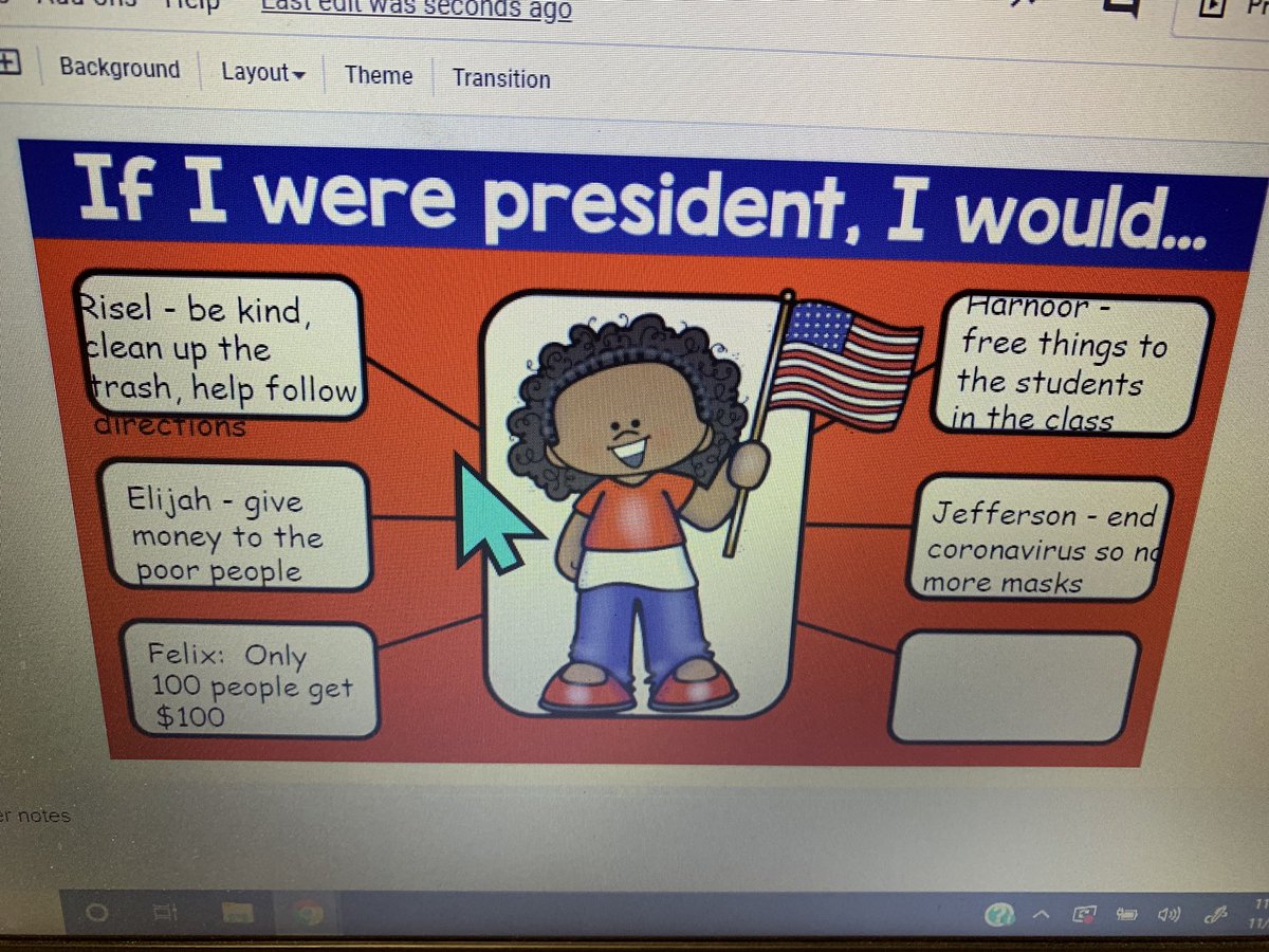 FJvoorhees's tweet photo. Here is what Mrs. Voorhees’ class would do if they were president. I would vote for them! https://t.co/DGFZaGbSEP