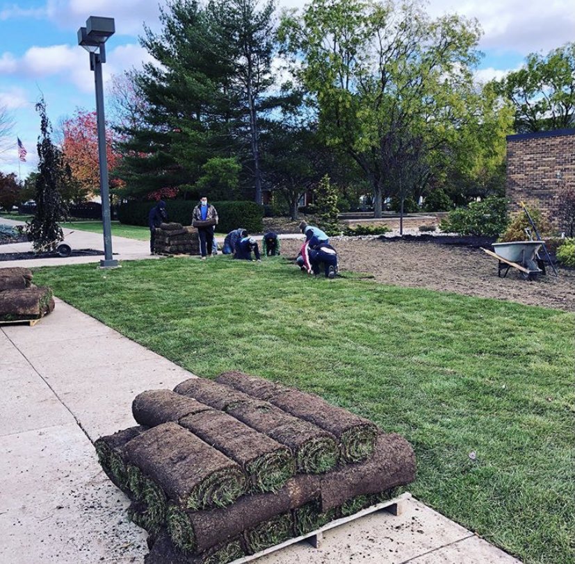 ErickKe44135955's tweet photo. Horticulture students installed 2,500 sq. Ft. of sod to brighten up the Professional Development Center at  @PennCollege . Great times! 

#DegreesThatWork https://t.co/XGVZIZdMAv