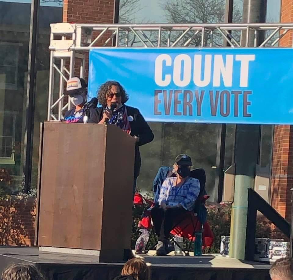 IndivisibleLNH's tweet photo. We raised our voices in Bucks Co PA today! #CountEveryVote #ProtectTheResults #IlNH #Indivisible https://t.co/2hdw8gvGem