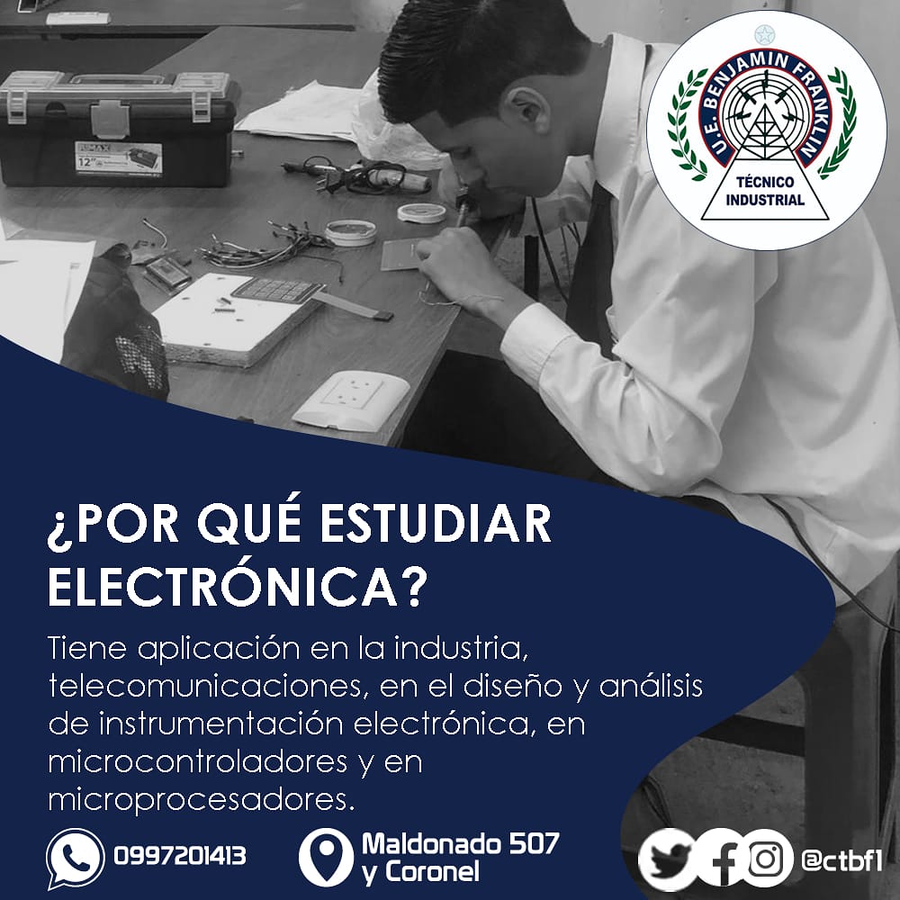 uebenjaminf's tweet photo. Estudiar electrónica tiene un amplio campo laboral
Inscríbete al 0997201413
#matriculasabiertas #inscripciones #ctbf #benjaminfranklin #tecnicoindustrial #colegiotecnico #electronica #electricidad #mecanicaautomotriz #educacion #basica #bachilleratotécnico #guayaquil https://t.co/pfynMLqbn7