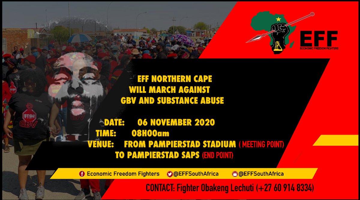 PhaseKgomotso's tweet photo. It's a date @EFFSouthAfrica @Julius_S_Malema @mailola_poppy @YolzYako @Sharon_Letlape @TlhaoleShadrack @effnorthercape https://t.co/xUcnvpiRp0