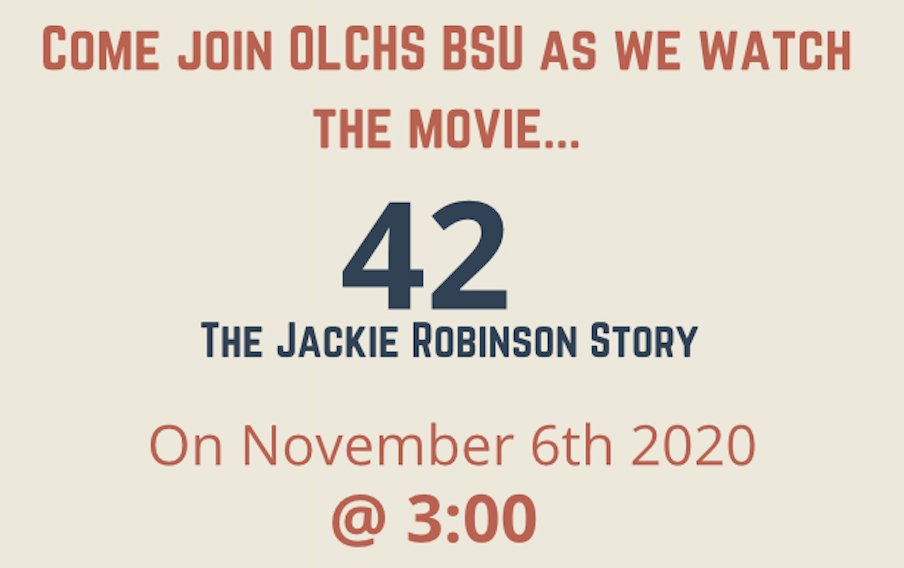 Join us for a movie showing this Friday! Check the Student Announcements for details--open to all! :)