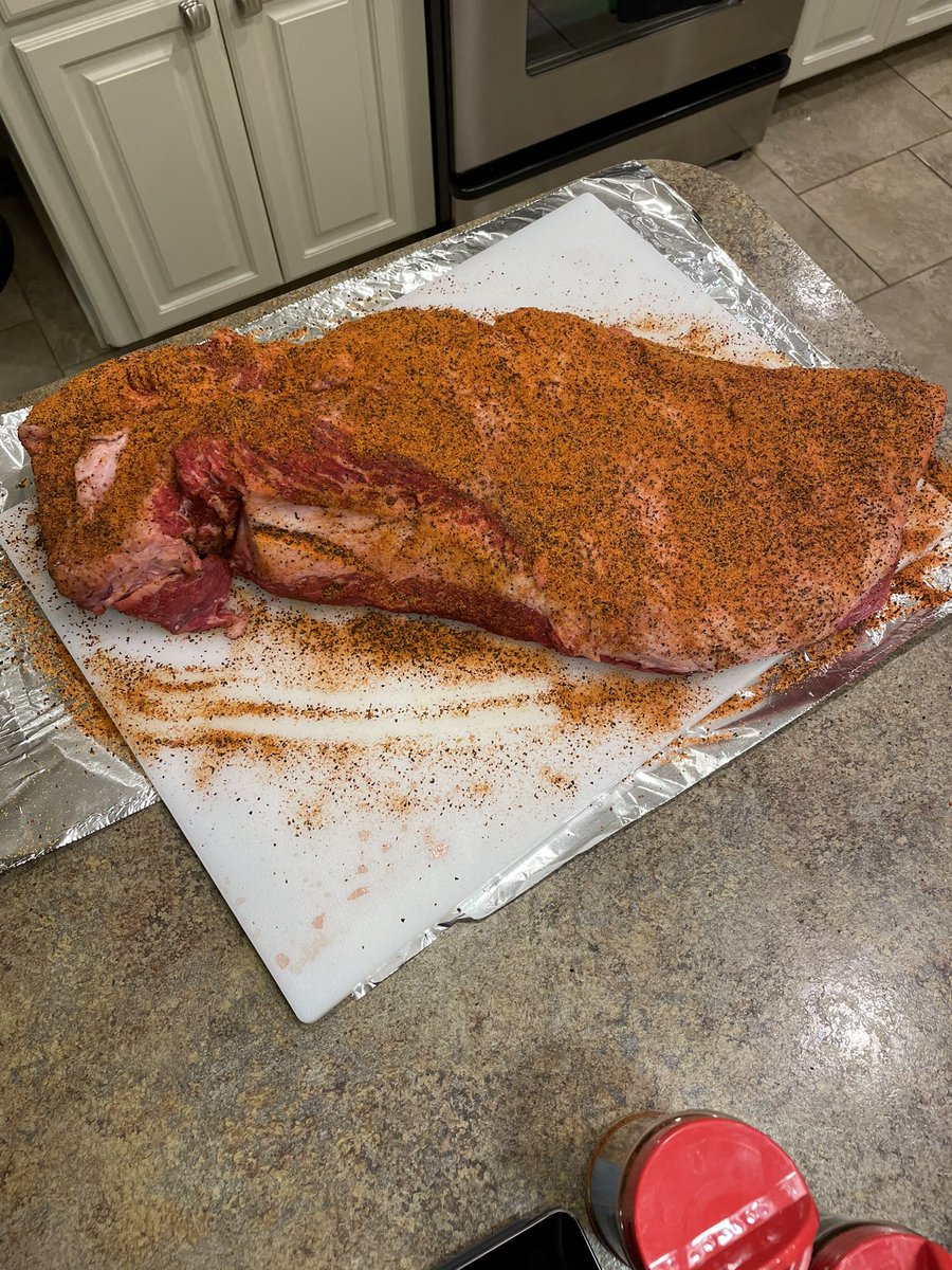 Smoking my first brisket on the <a href="/TraegerGrills/">Traeger Grills</a>! Pumped is an understatement