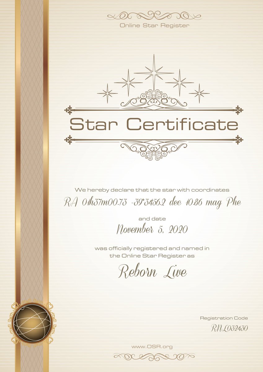 REBORNATlON's tweet photo. Felicidades @DonReborn2 por estos #1MTrajeados. Nosotros quisimos darte algo especial: una estrella de la constelación Phoenix con tu nombre. Pero, ¿por qué de esa constalación?

🔹En la mitología egipcia, el Ave Fénix representa el Sol, que muere por la noche y renace en el día. https://t.co/7VSg72MBKG