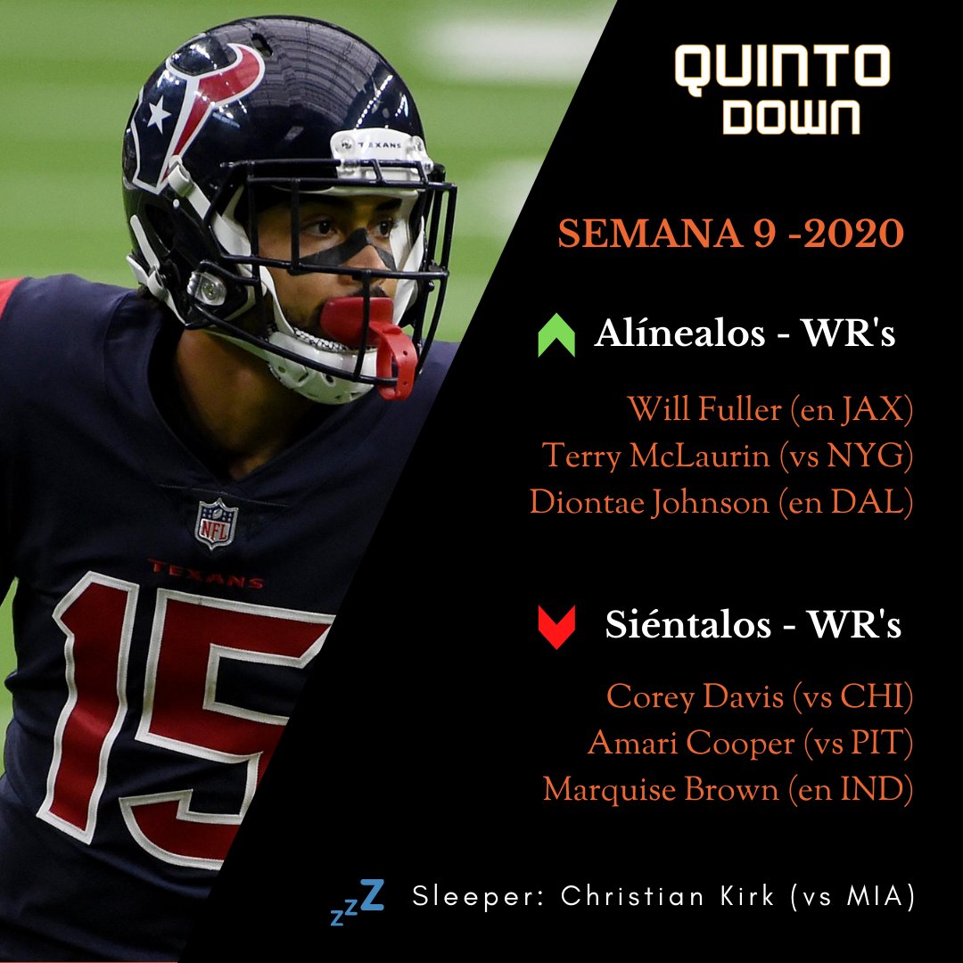 ElQuintoDown's tweet photo. 🚨ALÍNEALOS/SIÉNTALOS🚨

Te traemos las mejores opciones para que domines tu liga de NFL Fantasy en esta semana 9 😎🤩. 

#AlRescateQD #FantasyQD #NFL #FantasyFootball #FantasyFootballAdvice #Starts #Sits #NFLTwitter https://t.co/w53dICKZCQ