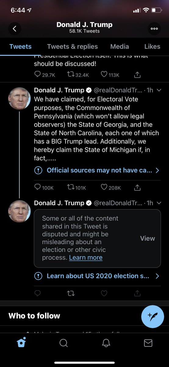 thehoerussell's tweet photo. we shouldn’t need to place disclaimers on our president’s tweets #reckless #incompotent #FDT https://t.co/TWzklyY84k