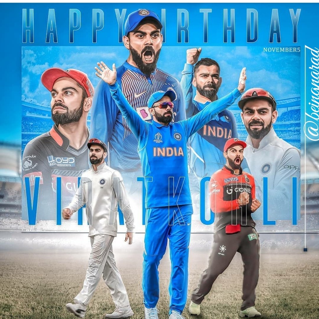 Happy birthday to one and only the undisputed king of cricket Virat kohli    