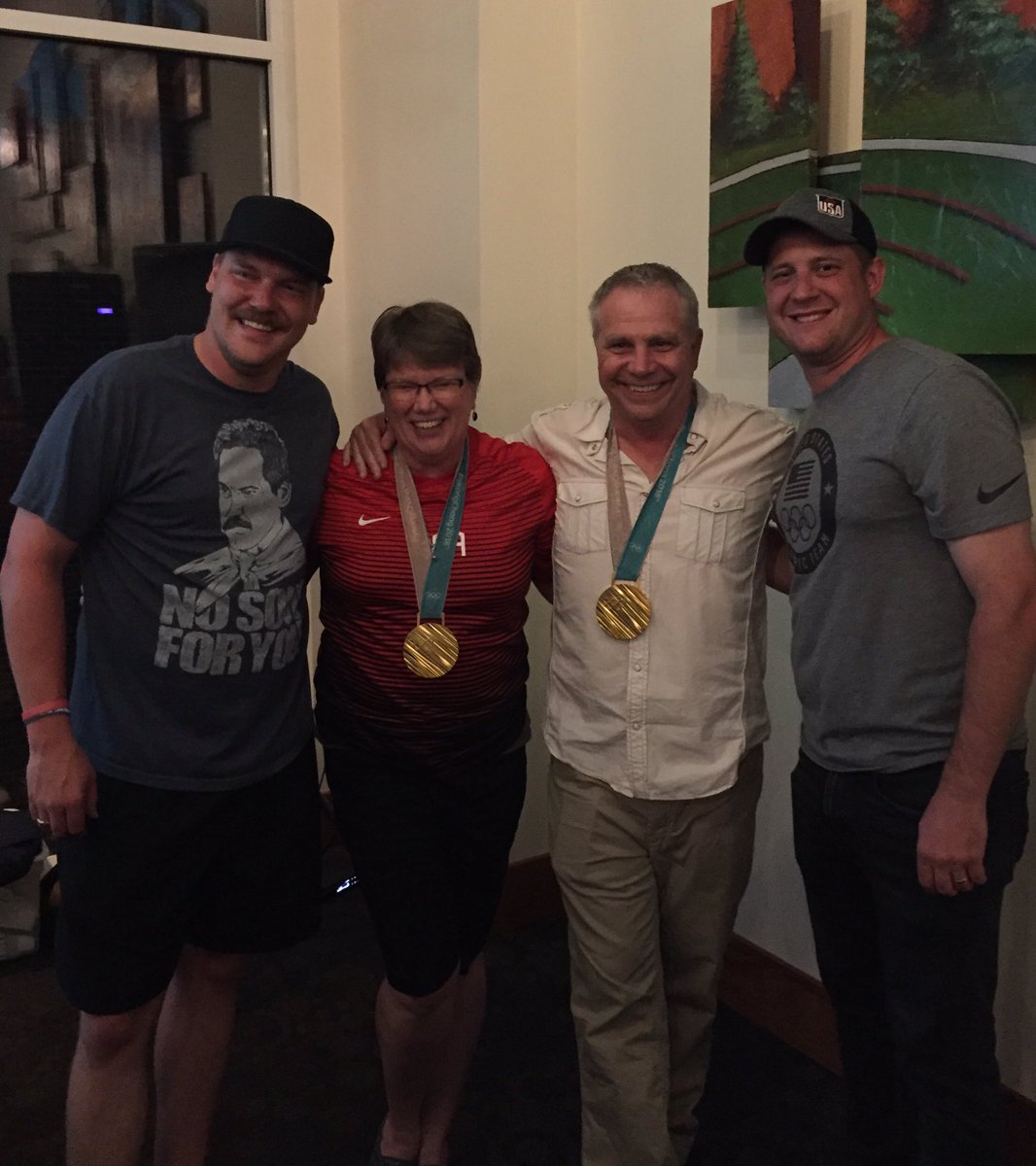 JilleneVH's tweet photo. @usacurl The time when @MattJamilton and @Shoostie2010 came to visit @palmettocurling .  Matt delivered during our LTC in his flip flops... https://t.co/sBPNxAtbvH